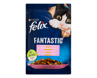 Корм для котів Felix Fantastic з фореллю в желе 85г