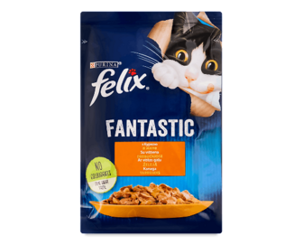 Корм для котів Felix Fantastic з куркою в желе 85г