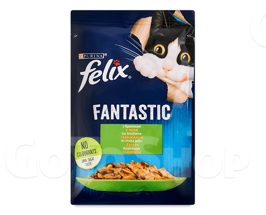 Корм для котів Felix Fantastic з кроликом в желе 85г