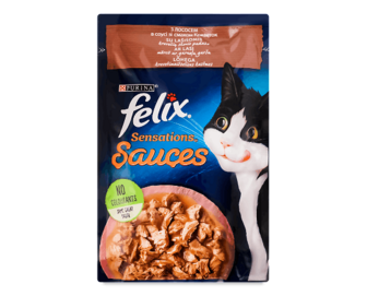 Корм для котів Felix Jellies Sensations з лососем і креветками 85г