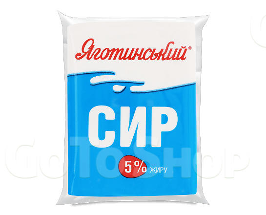 Сир кисломолочний Яготинський 5% флоу-пак 180г