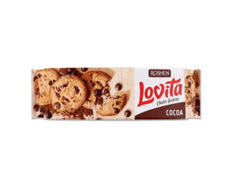 Печиво Roshen Lovita Classic Cookies зі шматочками глазурі 150г