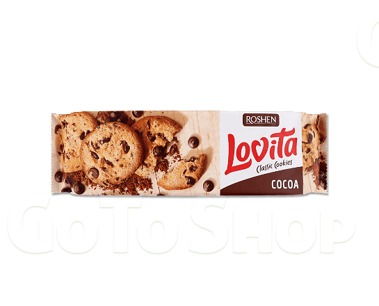 Печиво Roshen Lovita Classic Cookies зі шматочками глазурі 150г