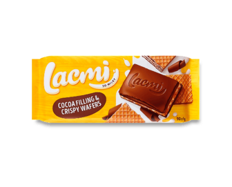 Шоколад молочний Roshen Lacmi шоколадна начинка-вафлі 90г