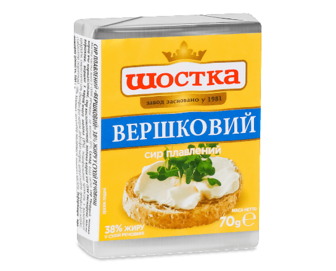 Сир плавлений «Шостка» «Вершковий» 38% 70г
