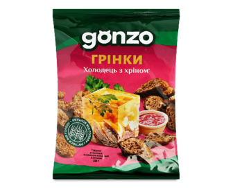 Сухарики житні Gonzo зі смаком холодцю з хріном 50г
