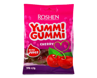 Цукерки Roshen Yummi Gummi Cherry желейні 70г