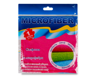 Ганчірка для скла і дзеркал із мікрофібри 30х30 см шт