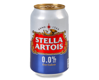 Пиво Stella Artois світле безалкогольне з/б 0,33л