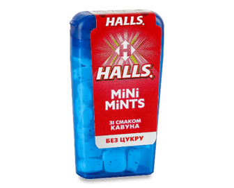Льодяники Halls mini mints кавун 12,5г