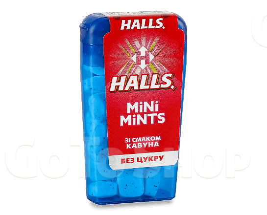 Льодяники Halls mini mints кавун 12,5г