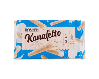 Трубочки Roshen Konafetto вафельні з молочною начинкою 140г