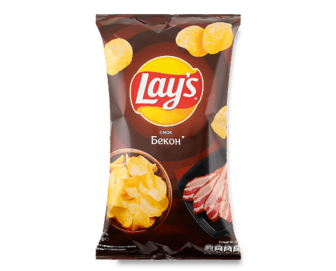 Чипси Lay's картопляні зі смаком бекону 60г