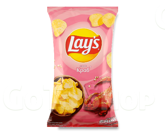 Чипси Lay&#039;s картопляні зі смаком краба 60г