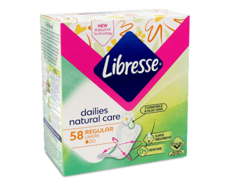Прокладки щоденні Libresse Natural Care Normal 58шт