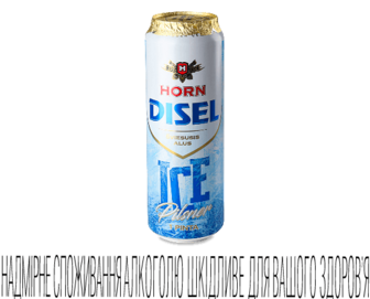 Пиво Horn Disel Ice Pilsner світле з/б 0,568л