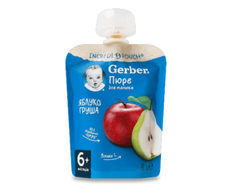 Пюре Gerber яблуко-груша 90г