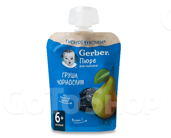 Пюре Gerber груша-чорнослив 90г