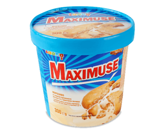 Морозиво Laska Maximuse пряжене молоко і печиво, 300г