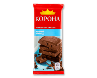 Шоколад молочний «Корона» без добавок, 85г