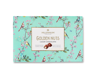 Цукерки Millennium Golden Nuts з начинкою та цілими горіхами, 145г