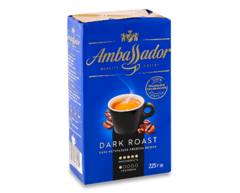 Кава мелена Ambassador Dark Roast, 225г