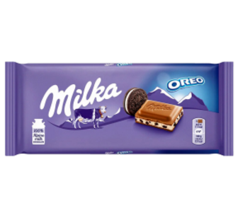 Шоколад Milka зі смаком ванілі та печивом Oreo100г