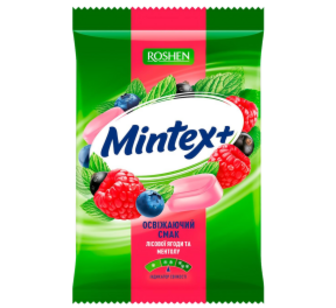 Цукерки Roshen Mintex+ лісові ягоди та ментол 140г