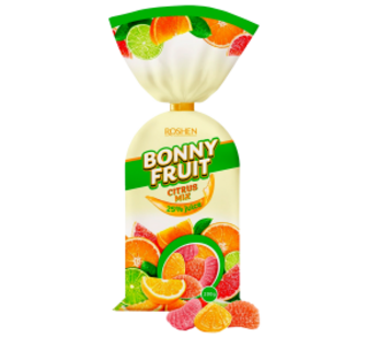 Цукерки Roshen Bonny Fruit цитрусовий мікс 200г