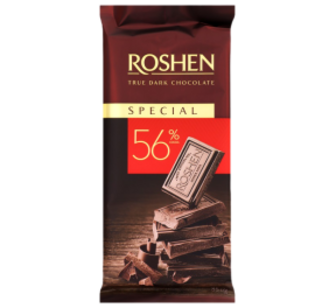 Шоколад Roshen Special чорний 56% 85г