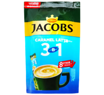 Кава Jacobs 3в1 Caramel Latte розч. 8 шт. стік