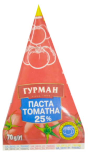 Паста Гурман томатна 25% 70г