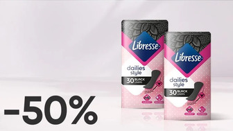 -50% на обрані щоденні прокладки Libresse