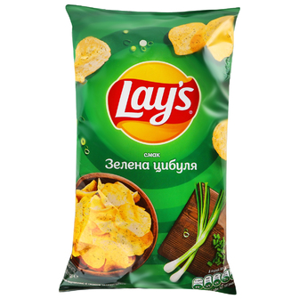 Чіпси картопляні Lay's смак зеленої цибулі 120г