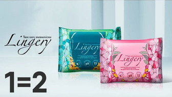 Купуй будь-яку одиницю серветок для інтимної гігієни Lingery та отримай другу одиницю у подарунок*!