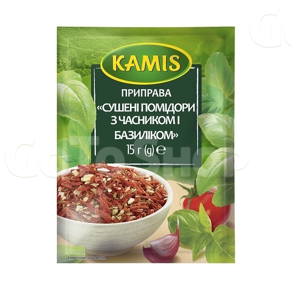 Суміш прянощів 15г Kamis сушені помідори з часником і базиліком 