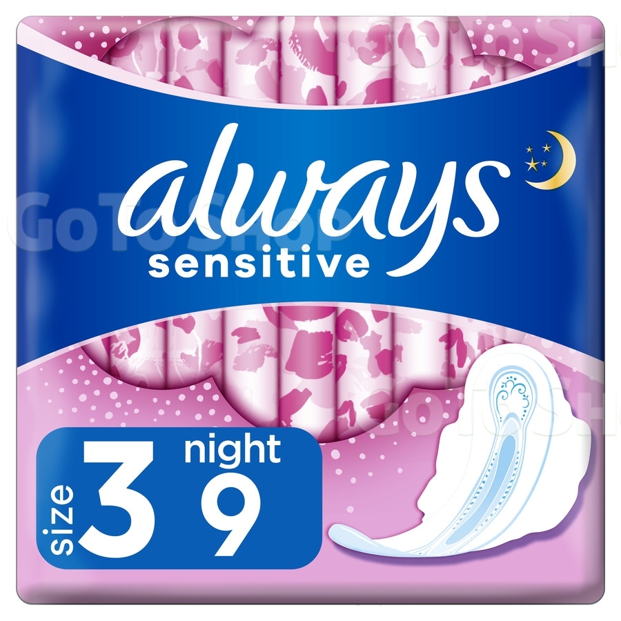 Прокладки 9 шт Always Ultra Sensitive Night м/уп 