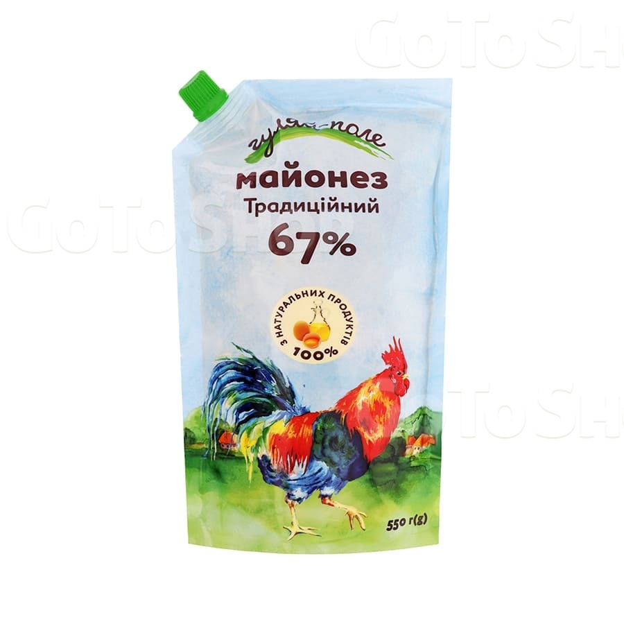 Майонез 0,55 кг Гуляй-Поле Традиційний 67% д/пак 