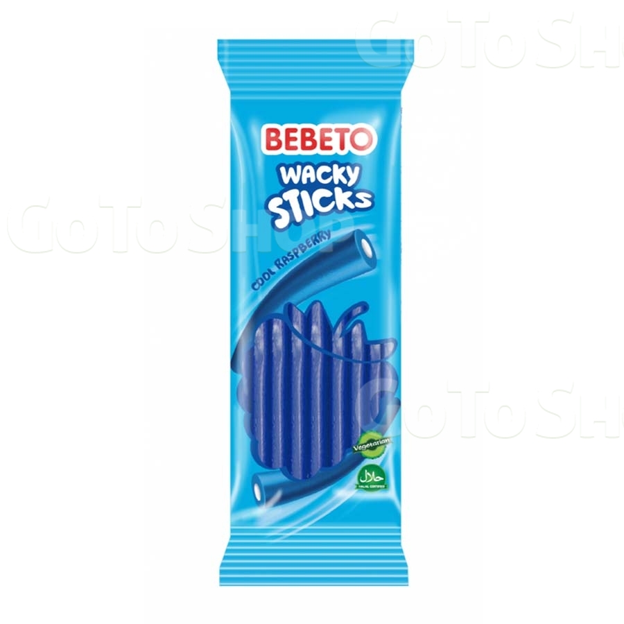 Цукерки 180г жувальні Bebeto Wacky sticks зі смаком малини, полуниці 