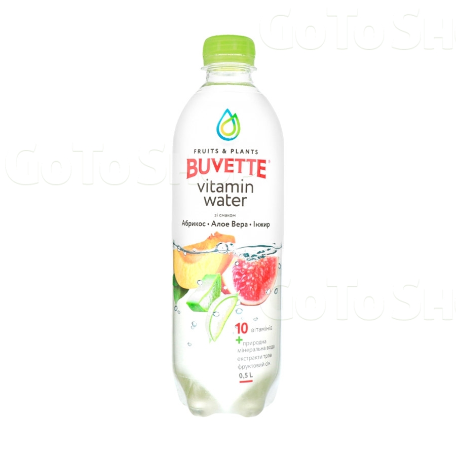 Напій 0,5л Buvette Vitamin Water зі смаком Абрикос-інжир-алое-вера 