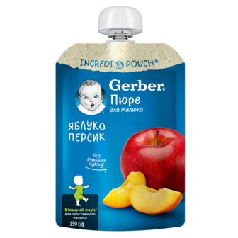 Пюре 90г Gerber яблуко і персик 