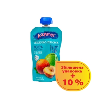 Пюpe 110 г Кapaпуз яблуко-персик з 5 міс 
