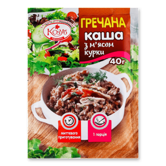 Каша Козуб продукт гречана з м’ясом курки 40г