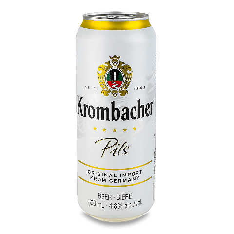 Пиво Krombacher Pils світле з/б 0,5л