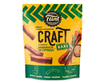 Грінки Flint Craft житньо-пшеничні кабаноси-гірчиця, 90г