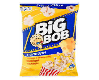 Попкорн Big Bob Сирний Оскар зі смаком сиру, 80г
