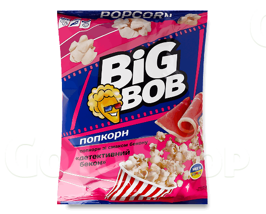 Попкорн Big Bob зі смаком бекону, 80г