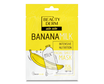 Маска Beauty Derm банан-молоко тканинна, 25мл