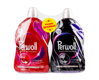Засіб для прання Perwoll Renew Color + Black, 2*3л