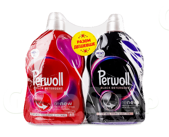 Засіб для прання Perwoll Renew Color + Black, 2*3л